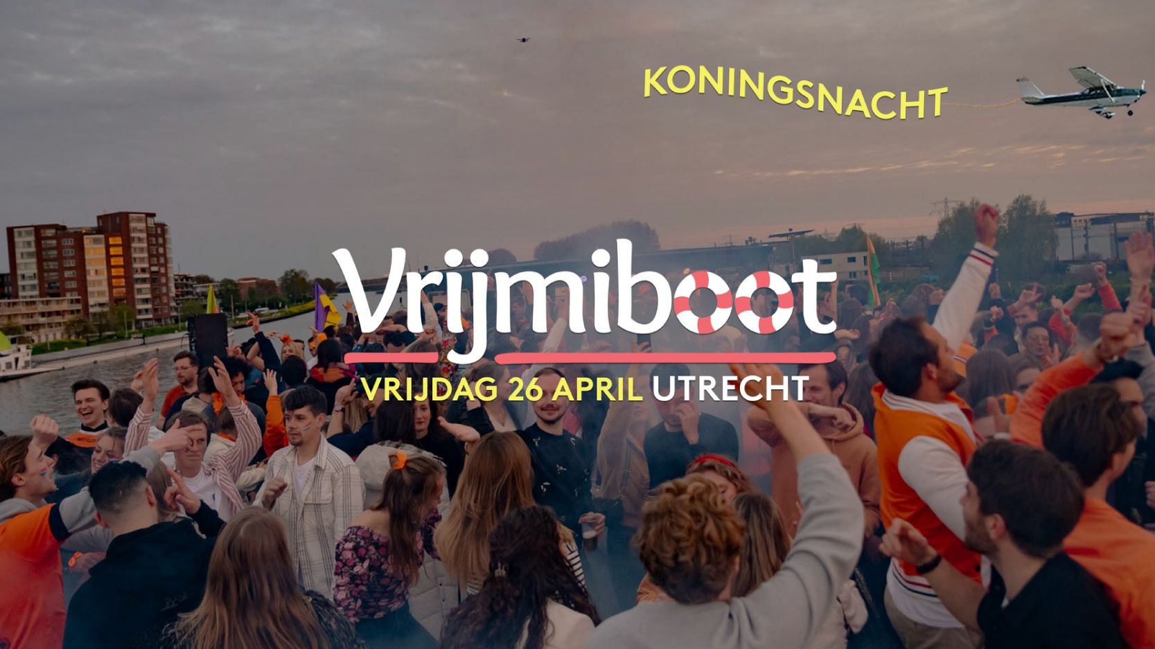 Vrijmiboot koningsnacht - Utrecht cover
