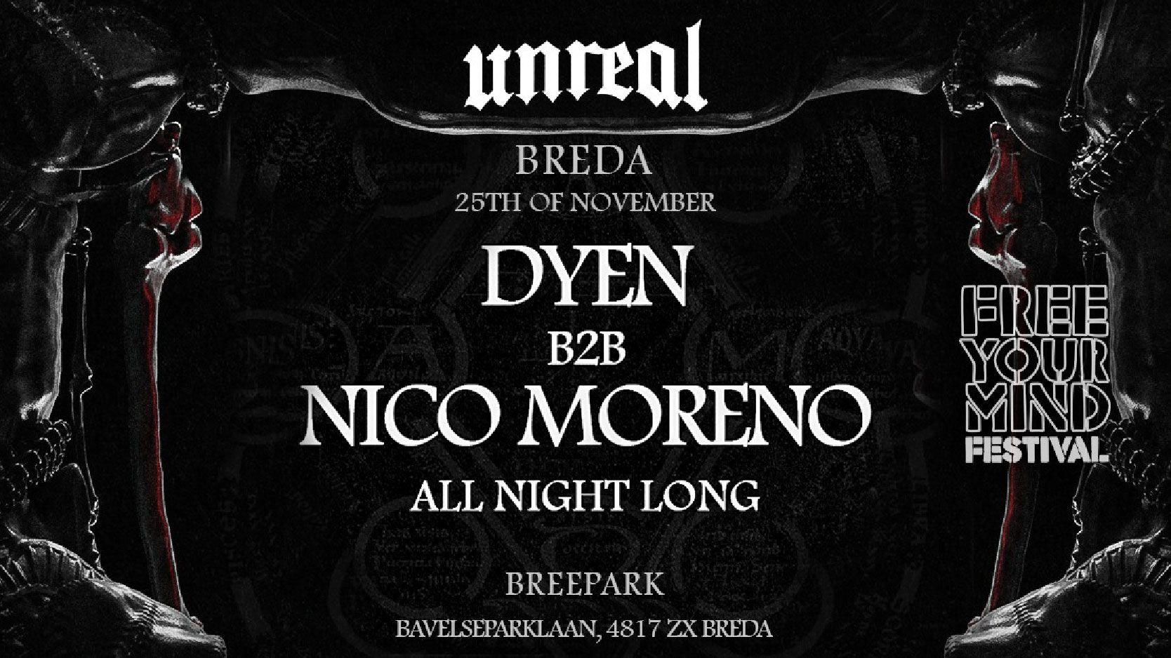Unreal x FYM: DYEN B2B Nico Moreno All Night Long cover