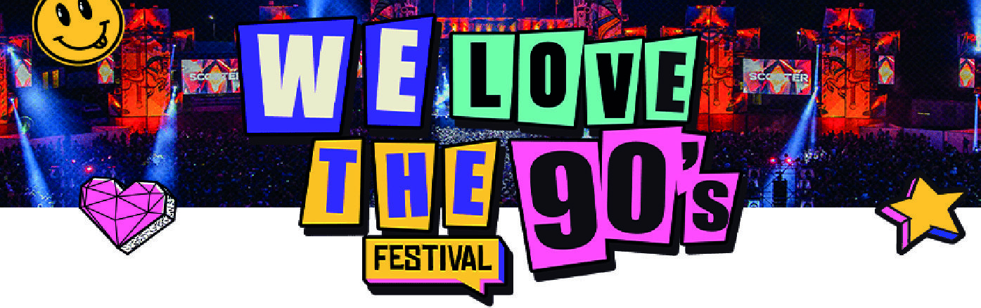 We Love the 90's Festival header