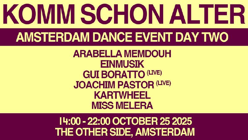 komm schon Alter - ADE Saturday cover