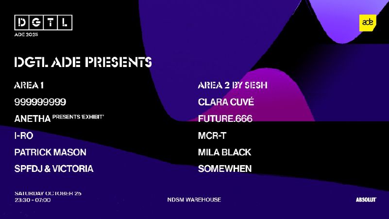 DGTL ADE Presents 999999999, Anetha & More cover