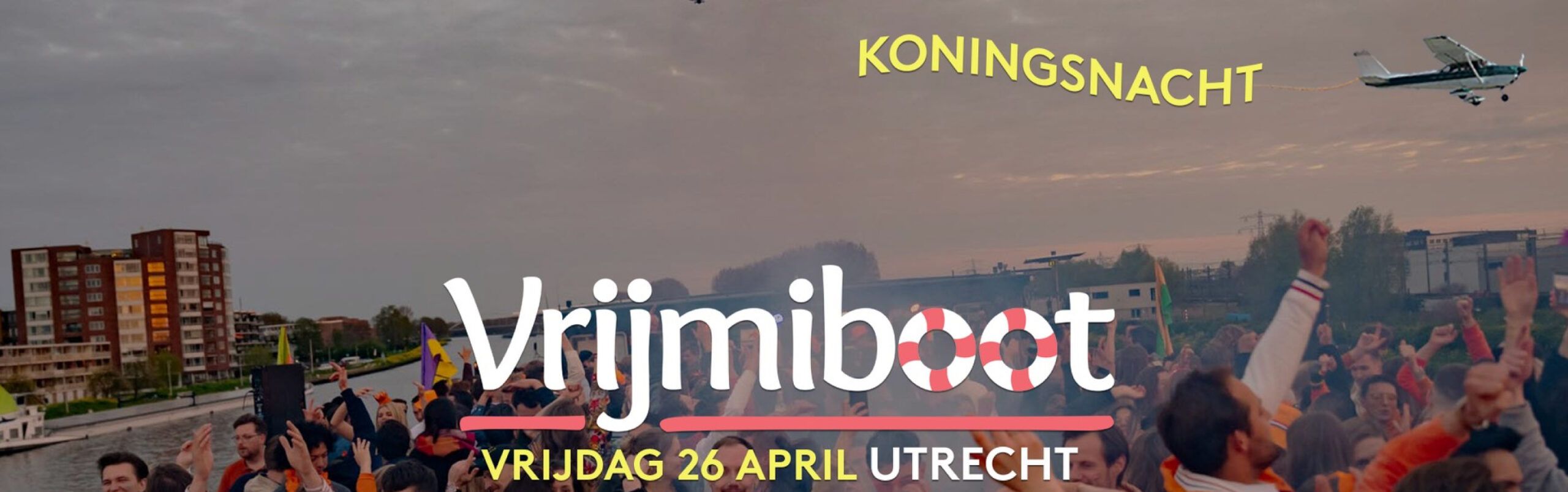 Vrijmiboot koningsnacht - Utrecht header